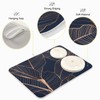 Dish Drying Mat Gold Palm Tree Leaves Navy Blue Microfiber