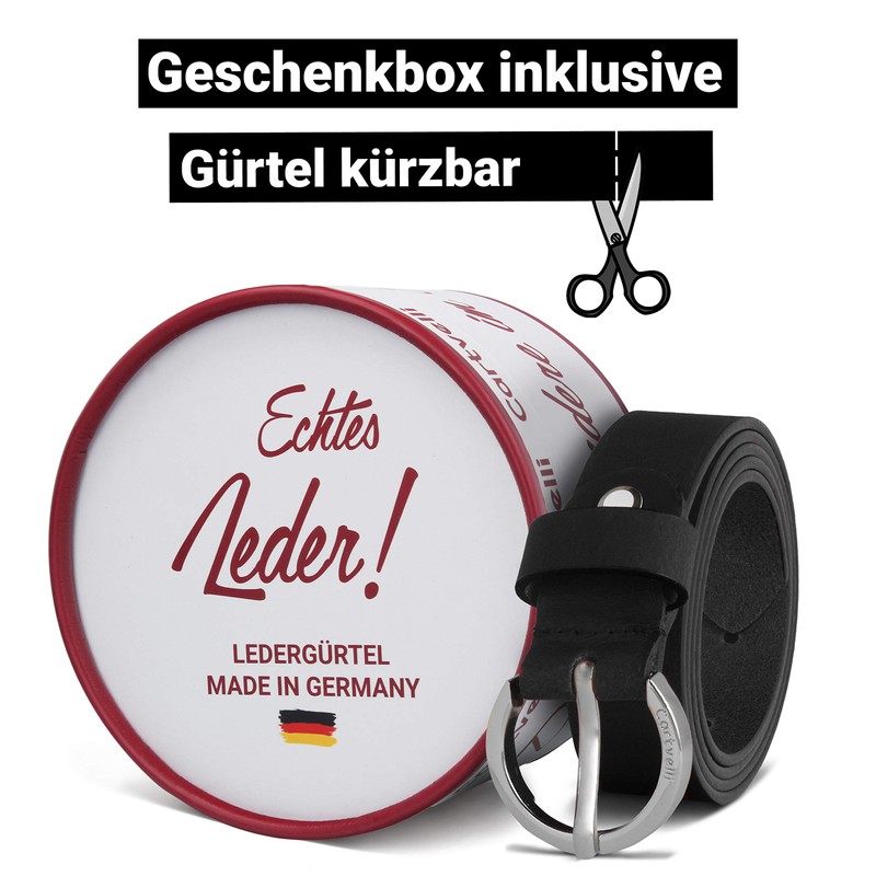 Cartvelli Women's Leather Belt 2.5 cm Narrow with Gift Box