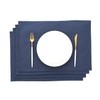 AOKSUNOVA Placemats Fabric Dark Blue Set of 4 Place Mats