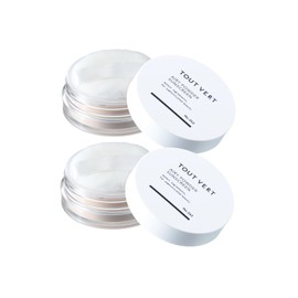 Touver Airy Powder Sunscreen, Set of 2, Shimmer Type, 2 Pieces, 0.1 oz (4 g) x 2, Sunscreen Powder, SPF50+ PA++++, Non-Chemical, Light Fit, Pores, Dullness, Natural, UV Ray, Near Infrared, Blue Light