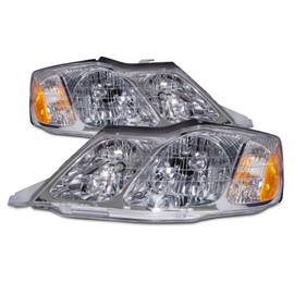 HEADLIGHTSDEPOT Halogen Headlights Compatible With Toyota Avalon 2000-2004 Includes Left Driver and Right Passenger Side Headlamps