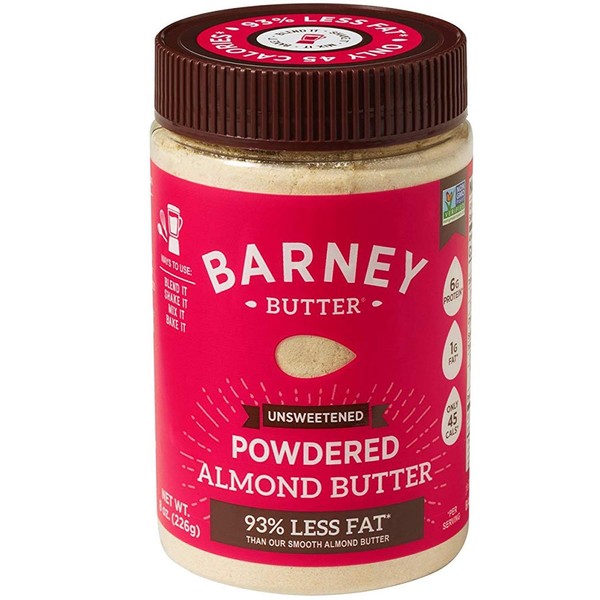 BARNEY Powdered Almond Butter, Unsweetened, Paleo, KETO, Non-GMO, Skin-Free, 8 Ounce