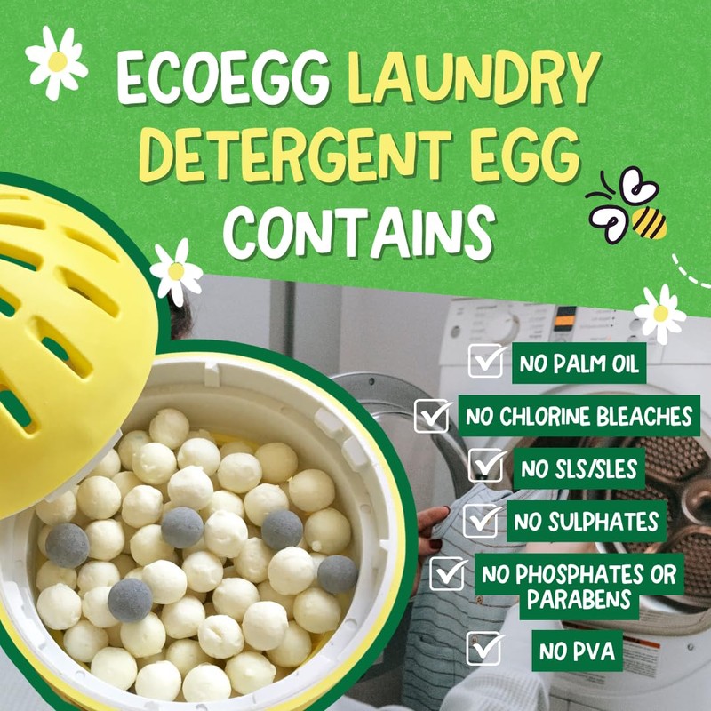 ecoegg Laundry Egg Refill Fragrance Free, 50 Loads