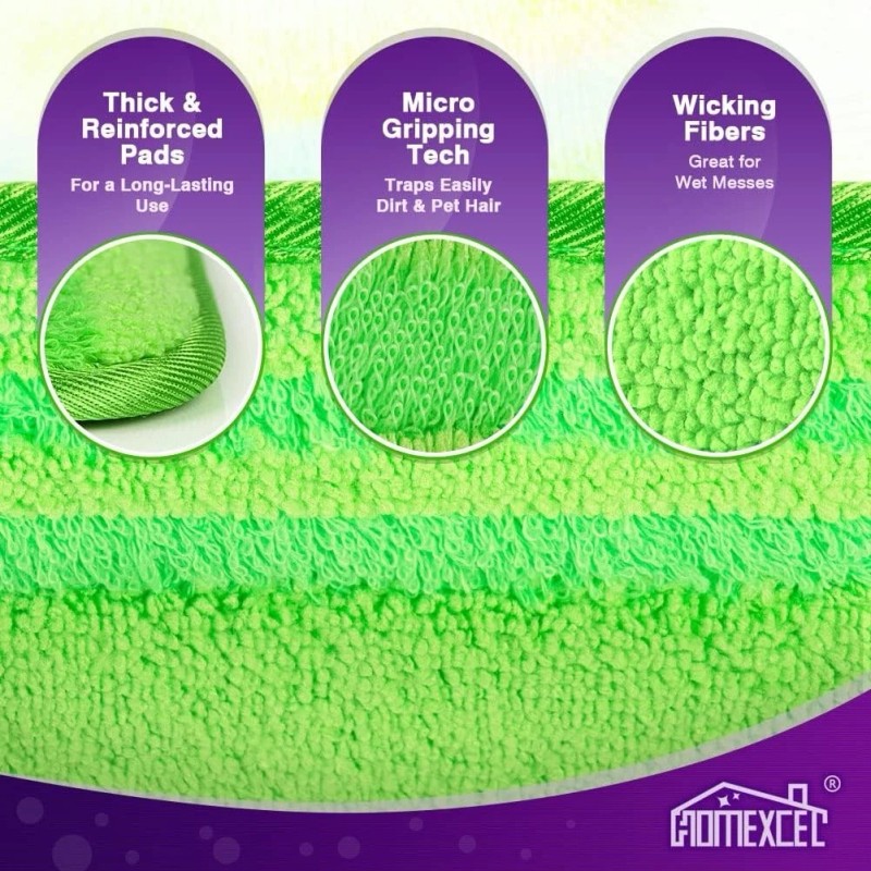 Swiffer Microfiber Mop Pads Compatible With Swiffer WetJet Reusable Machine