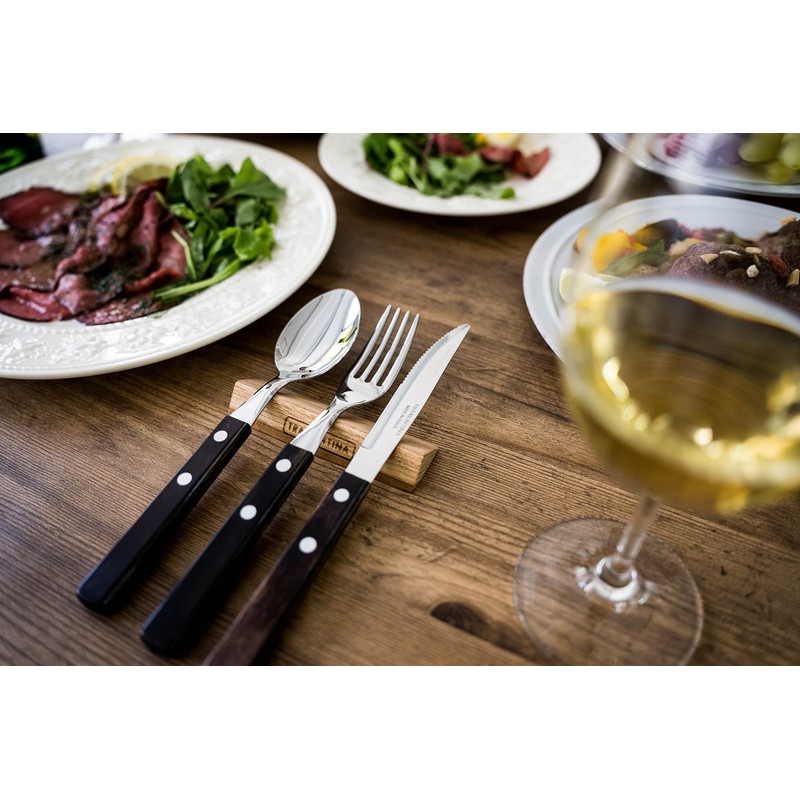 TRAMONTINA Dessert Spoon, 6.7 inches (17.0 cm), Polywood, Dark Brown