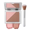 Erinde 3 tonos Cosmetics Powder Blush Palette Mate,01