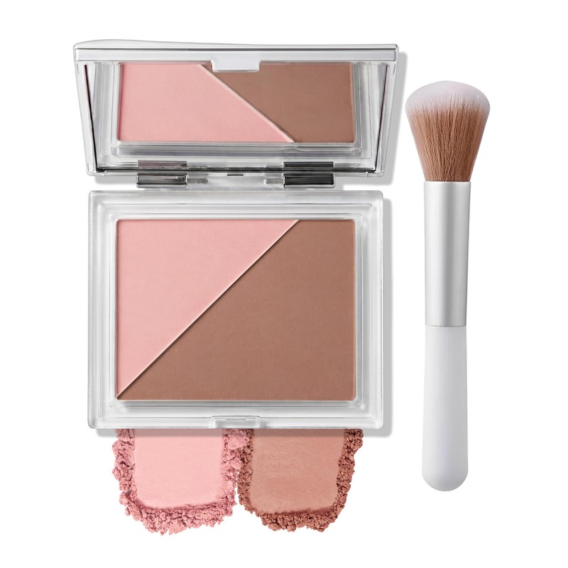 Erinde 3 tonos Cosmetics Powder Blush Palette Mate,01