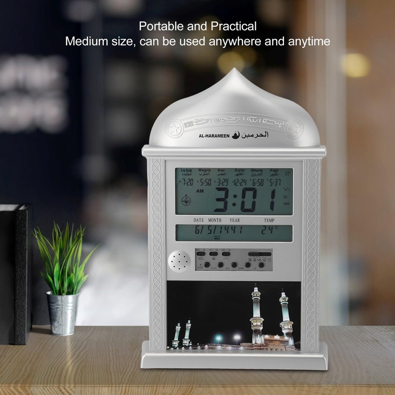 Azan Clock Multifunctional Digital Mosque Prayer Wall Clock, Stylish and