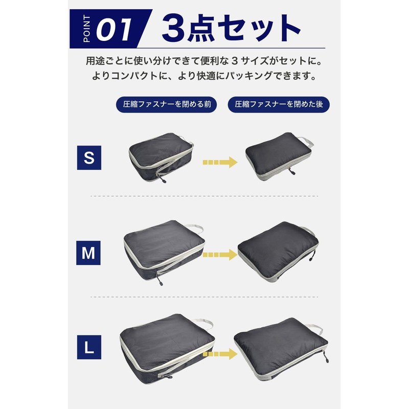 (Easy to Organize and Clean) Travel Compression Bag, Clothes, Business