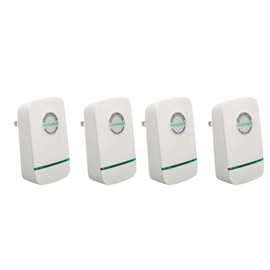 Home Power Saving, 90-240V Household Energy Saving ABS Housing Smart Surge Protection Green Indicator Light 4 Pcs for Shop Office (US Plug)
