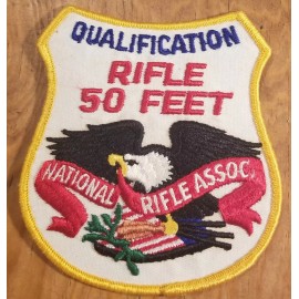 NRA Patch ~ Qualification 50 FEET Shield with Eagle, NEW
