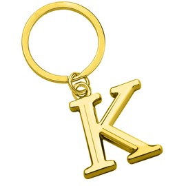 Freedale Gold Letter A-Z Keychain for Women Men Purse Handbags Metal Alphabet Initial Letter Key Ring Novelty-keychain (K)