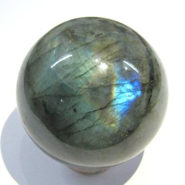 crystalmiracle Natural Labradorite 45 MM Sphere Crystal Healing Home Office Gift Reiki Feng Shui Positive Energy Gemstone Meditation Wellness Peace Aura