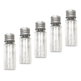 ACB-001 Mini Bottle, Plastic, Aluminum Cap, 0.7 fl oz (20 ml), Set of 5, Small Bottles, Small Bottles, Accessories, Crafts, Liquids, Storage, Dividing, Organization, Appreciation, Sparkling Puffy