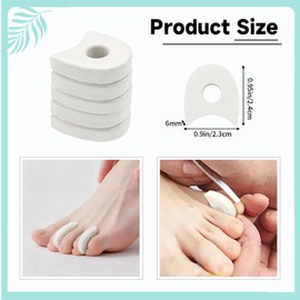 200 PCS Foam Toe Separators, Soft Toe Spacers for Women, Cushioned Toe Spreaders Help Relieve Toe Friction, Reduce Overlapping Toes and Improve Comfort (Ivory)