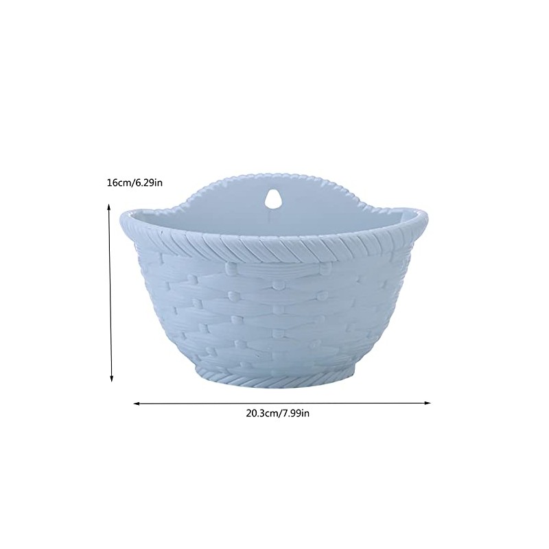 QUINTRA Wall Hanging Flower Pots Plastic Semicircular Fence Hanging Flower