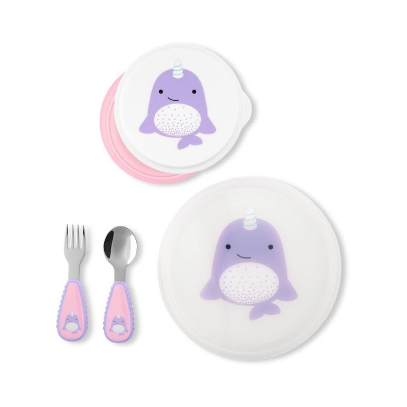 Skip Hop Zoo Table Ready Mealtime Set- Narwhal