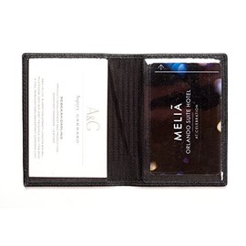 NoteShel Luxury Leather Oyster Card Holder Wallet - Black