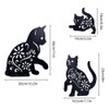 Feld Kunst Garten Metall Statue Dekoration, 3 Katze exponierte Silhouette