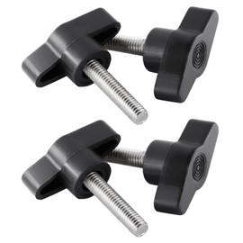 QZKJQDD Pack of 4 Thumb Screws M6, M6 x 35 mm 304 Stainless Steel T-shaped Clamping Screw Knob, Thumb Screws Handle, Wing Screw M6, for Quick Replacement of the Hand Tightening Knob