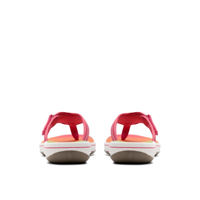 Clarks Clarks Women's Breeze SEA Flip-Flop, Bright Pink Ombre, 6