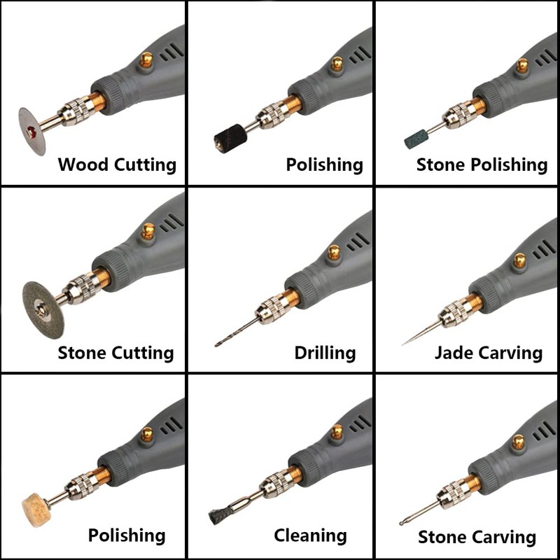 Rotary Tool, USB 3.7V Mini Grinder with 5 Variable Speed,