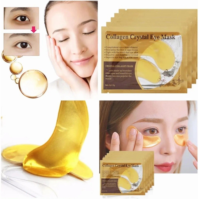 60 pares parches ojos colágeno hidrogel elimina ojeras