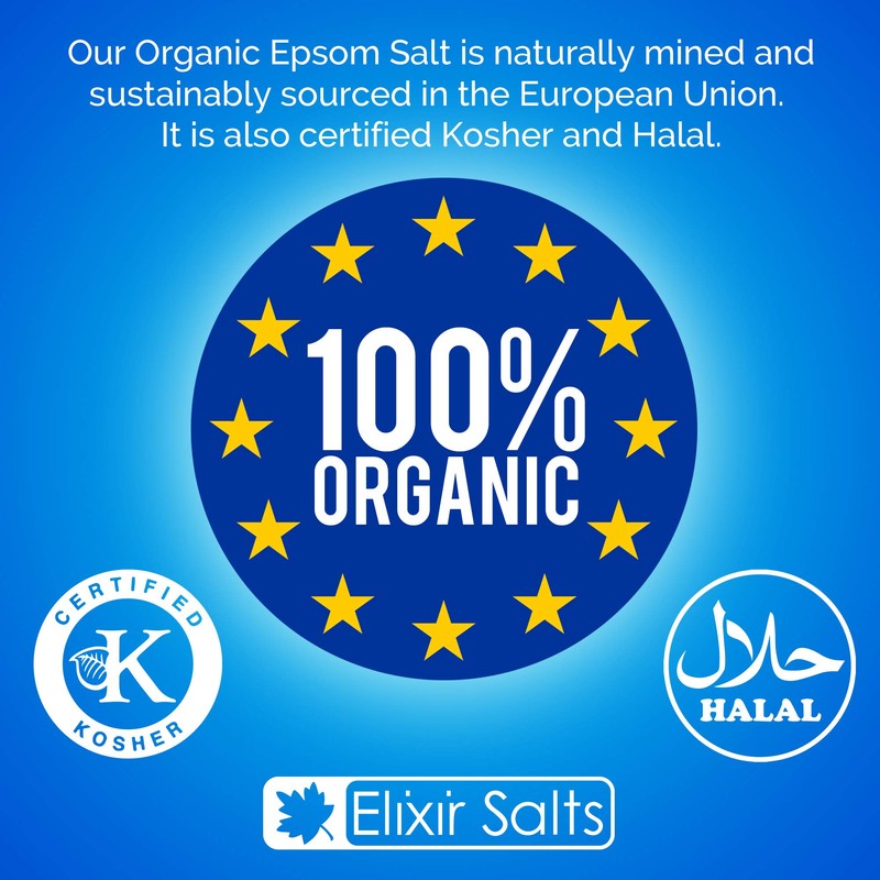 Elixir Gardens 300g Epsom Salt Bath 100% Organic FFC Food