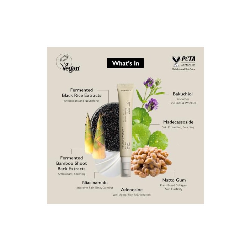 Black Rice Bakuchiol Eye Cream by Haruharu Wonder for Unisex