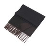 Prettystern Unisex 2-Colour Cashmere Reversible Fringe Scarf, Black-Brown Brown F11