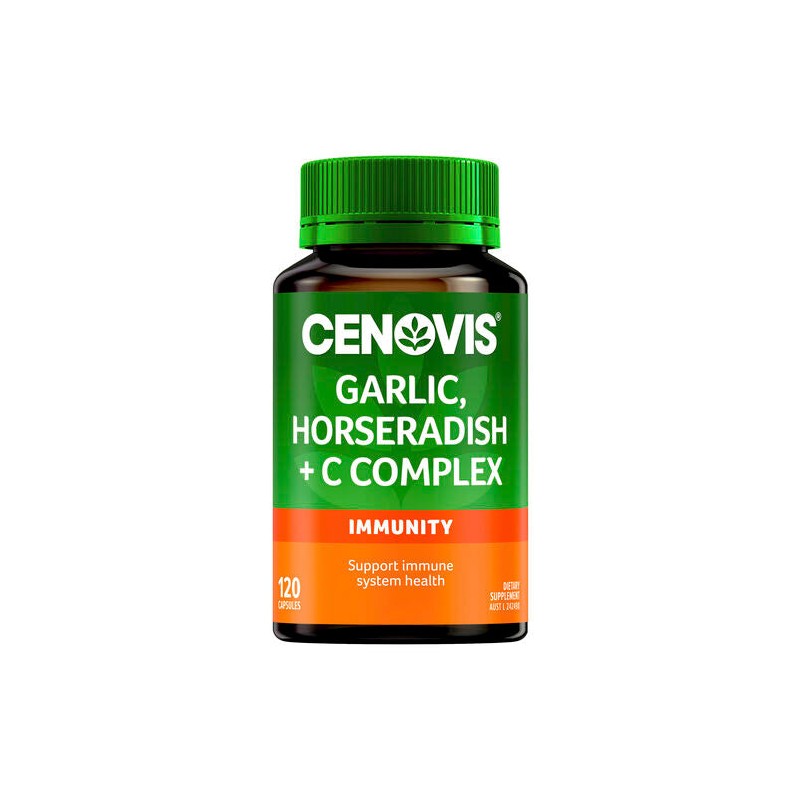 Cenovis Garlic, Horseradish + C Complex 120 Capsules