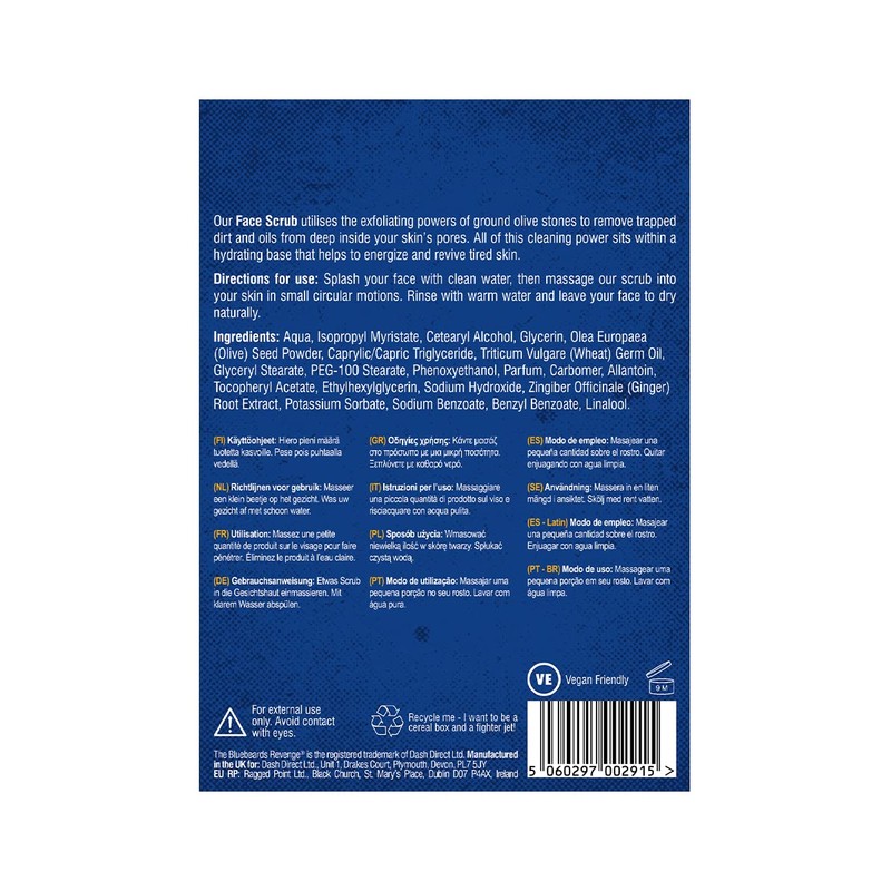 The Bluebeards Revenge Face Scrub For Men Deep Exfoliating Daily