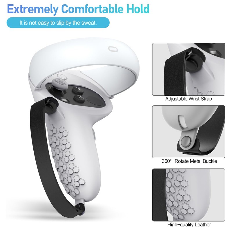 AMZDM Controller Grip for Oculus Meta Quest 2 Accessories Grips