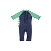 LIZENS Boys Rash Guard Shirts One Piece Swimwear Green Dinosaur