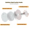 Hongzhanfa Suction Cup Hooks: 2 Pack Stainless Steel Towel Hooks