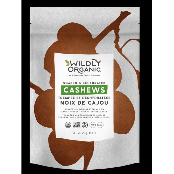 Wildly Organic Soaked and Dehydrated Cashews 454g