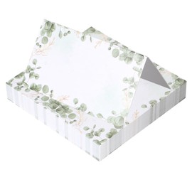 50pcs Place Cards Wedding Name Badges Wedding Blank Place Cards Birthday Place Cards Place Cards Confirmation Table Seating Plan Eucalyptus Name Cards Name Cards for Communion Christening