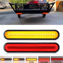 FABOOD F 2 Pack 9" Led Trailer Tail Light Bar + Brake Stop +Turn Signal Lights