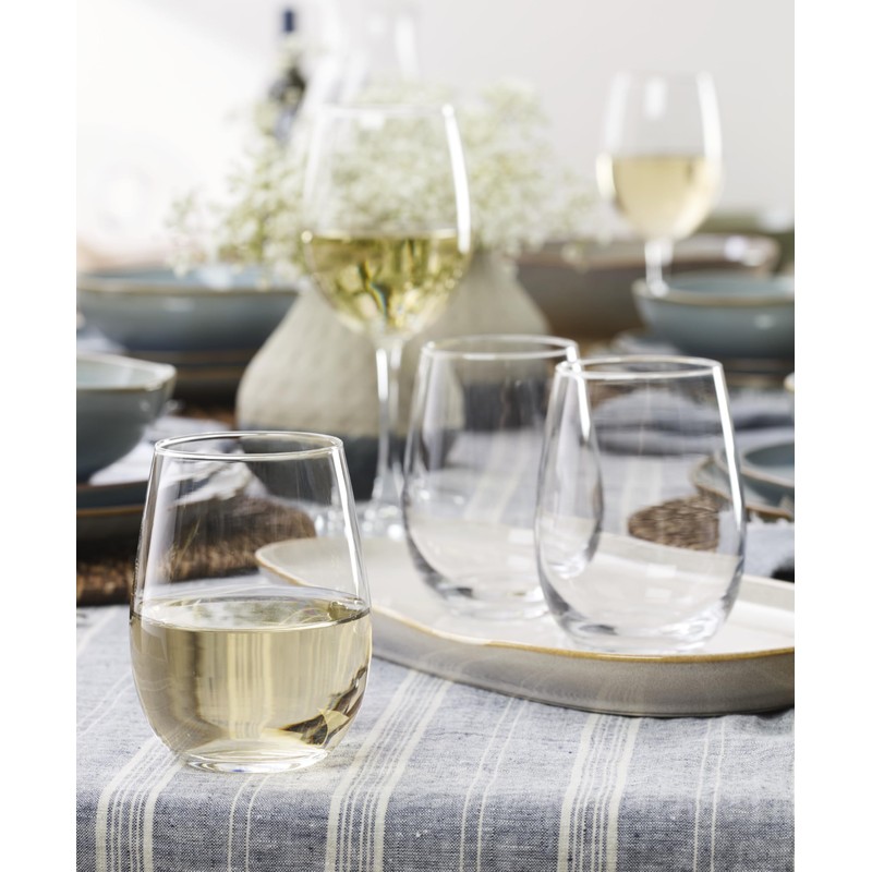 Oneida 896425 5 Oclock Stemless Wine Glasses, Set Of 4