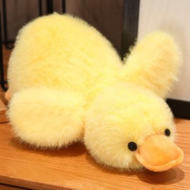 Duck Cuddly Toy, Plush Toy Goose Toy, Simple Decoration, Throw Cushion, Soft Toy, for Playing and Cuddling, Gift for Children, Girls (50 cm, Yellow)