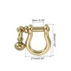 PATIKIL D-Ring Shackles, 2Pcs 3/8 Inch Inside Width Solid Brass