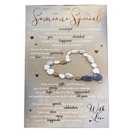 Someone Special Heart Pebbles Design Sentiments Happy Birthday Card Lovely Verse