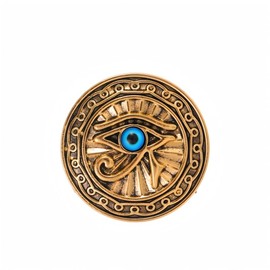 Dainty Egyptian Eye of Horus Brooch Vintage Zinc Alloy Pins for Women Men Protection Symbol Jewelry Gifts Jackets Suits Dress Charms (Gold Plated)