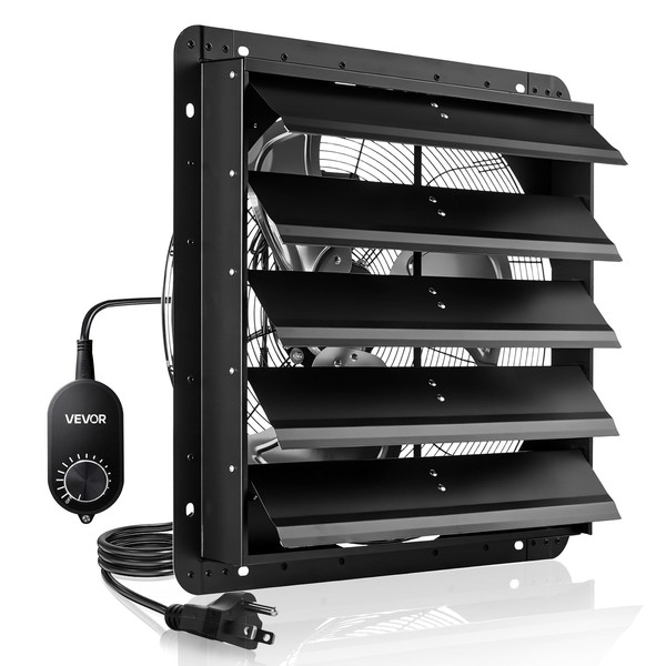 VEVOR 20 inch Shutter Exhaust Fan, Wall Mounted Attic Vent