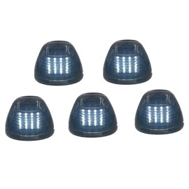 5X Luz de marcador de cabina lente ahumado con 16 luces LED white en el techo, luz de claridad superior compatible con camioneta Ford F150 F250 F350 E150 E250 E350 E450 Super Duty del año 1999 al 2016
