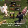 EasyUp Outdoor Side Table & End Table, 2-Tier Waterproof Resin