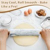 Gymdin 18.9-inch Marble Rolling Pin with Wooden Handles & Base