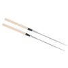 Stainless Steel Chopsticks Japanese Sushi Chopstick with Wood Handle Kitchen