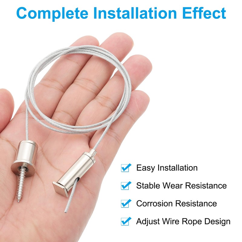 PATIKIL Ceiling Hanging Wire Cable Kit, 1m/3.3ft 8 Set Adjustable