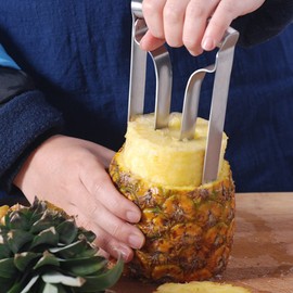 Pineapple Corer Stainless Steel Upgraded Reinforced Thicker Blade Premium Pineapple Corer Fruit Cutter Kitchen Tool